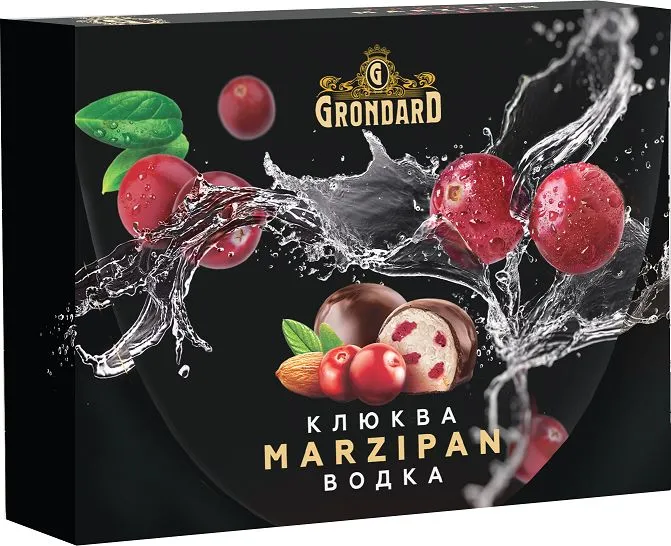  TM Grondard       (10186) Конфеты глазированные Марципановые Клюква и Водка, 98г  в Лысьве