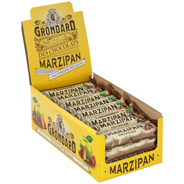 №1 TM Grondard     (9389) Батончики глазированные Марципановые Классика, (24шт по 50г)      в Лысьве