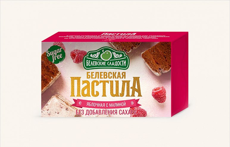  Пастила  200г диетическая с МАЛИНОЙ, НОВЫЙ ФОРМАТ (4*50г)   в Лысьве