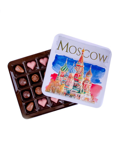 №1 Конфеты шоколадны MOSCOW(металлическая коробка)195г) в Лысьве