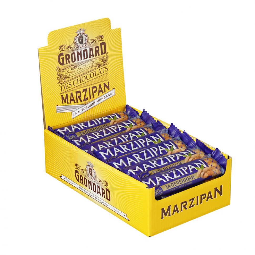  TM Grondard   (11161) Батончики НЕглазированные Марципановые Запечённые, (28шт по 40г)    в Лысьве